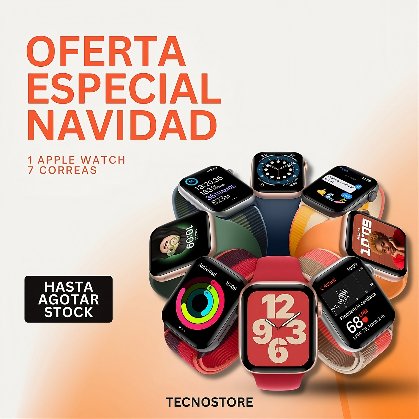 Apple Smart Watch + 7 Correas + Envío Gratis